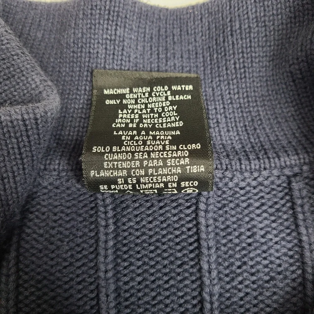 Polo Ralph Lauren Jeans Co Mens Navy Blue 1/4 Zip Sweater‎ Size XXL
